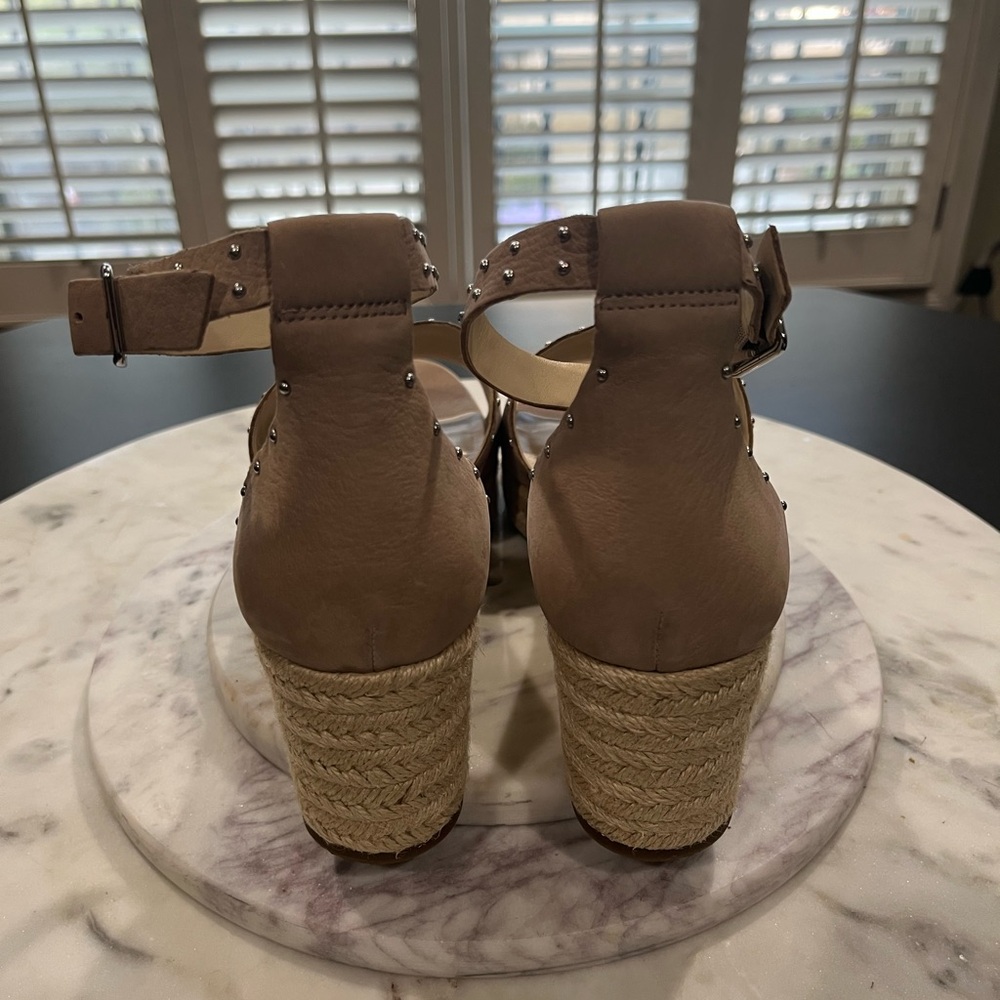 Sole Society Tan Women's Wedge Sandals - Picture 4 of 5